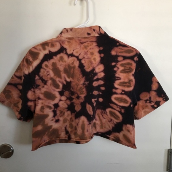 Nike Sportswear Bleached Upcycled Crop Top Polo L - Picture 2 of 5